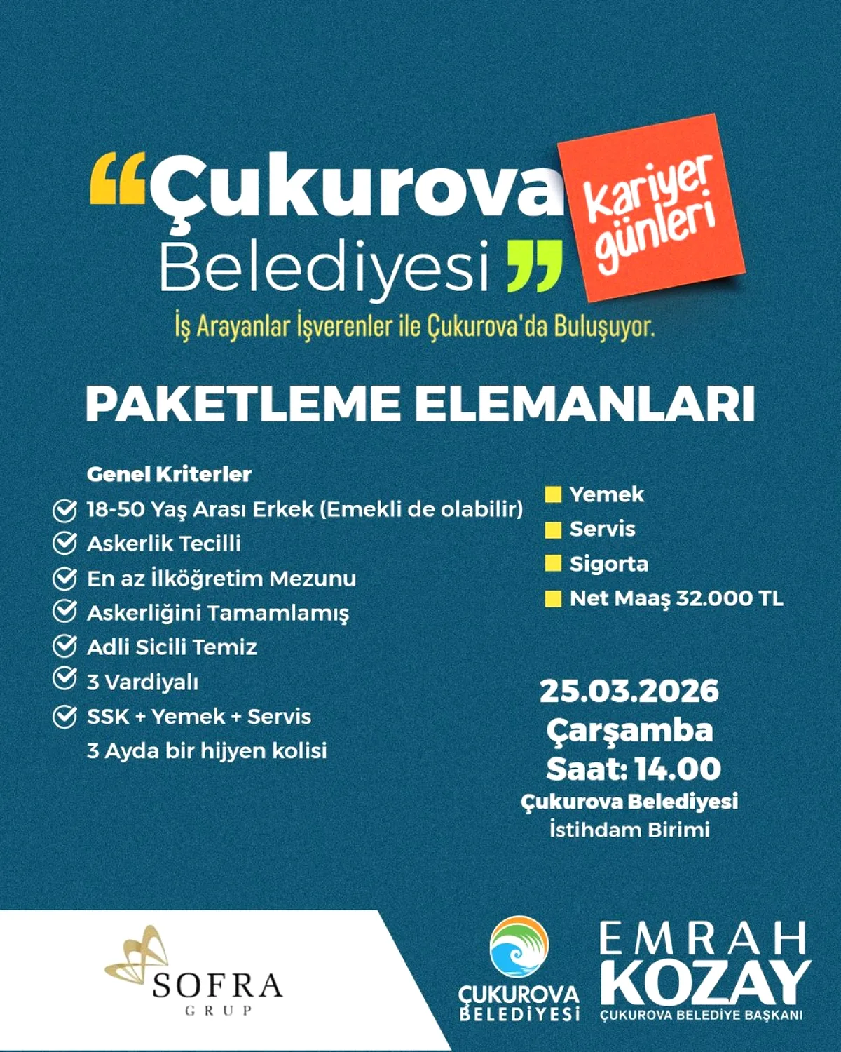 Çukurova'da İş Arayanlar İçin Önemli Buluşma Çukurova'da İş Arayanlar İçin Önemli Buluşma