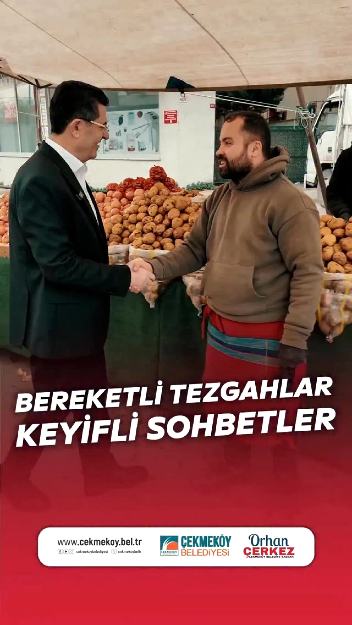 Başkan Çerkez'den Pazarda Sürpriz Ziyaret Başkan Çerkez'den Pazarda Sürpriz Ziyaret