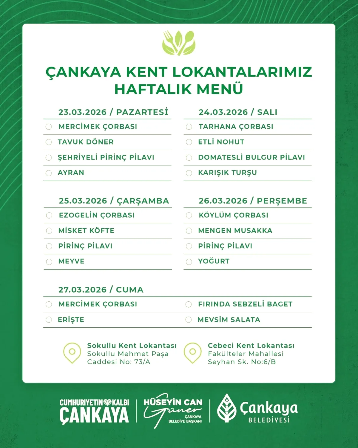 Çankaya'da Kent Lokantaları Hizmete Girdi Çankaya'da Kent Lokantaları Hizmete Girdi
