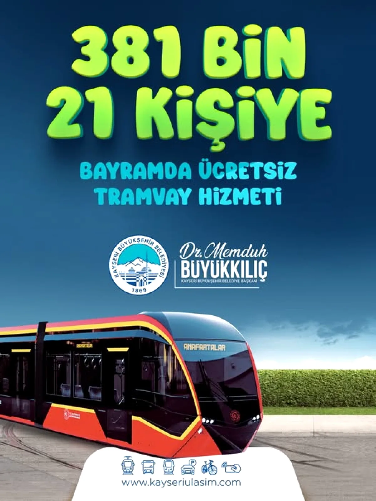 Kayseri'de Ramazan Bayramı'nda Ulaşımda Önemli Kolaylık Kayseri'de Ramazan Bayramı'nda Ulaşımda Önemli Kolaylık