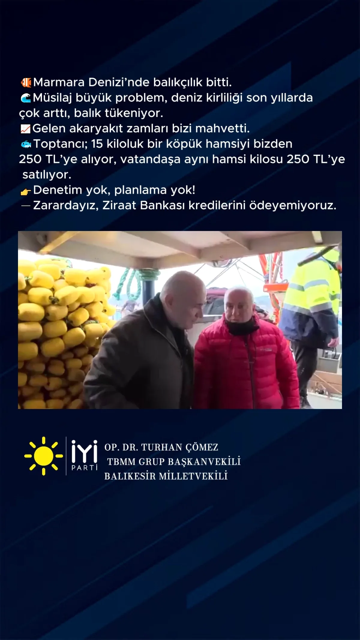 Balıkesir Milletvekili'nden Marmara'da Balıkçılık İçin Çarpıcı İfadeler Balıkesir Milletvekili'nden Marmara'da Balıkçılık İçin Çarpıcı İfadeler