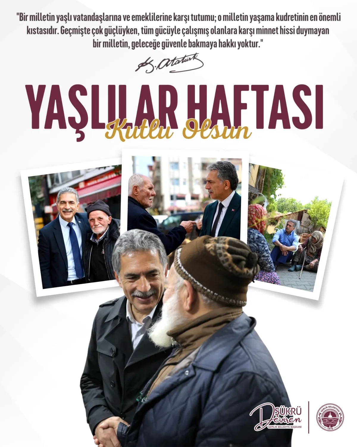 Gemlik'te Yaşlılar Haftası Mesajı Gemlik'te Yaşlılar Haftası Mesajı