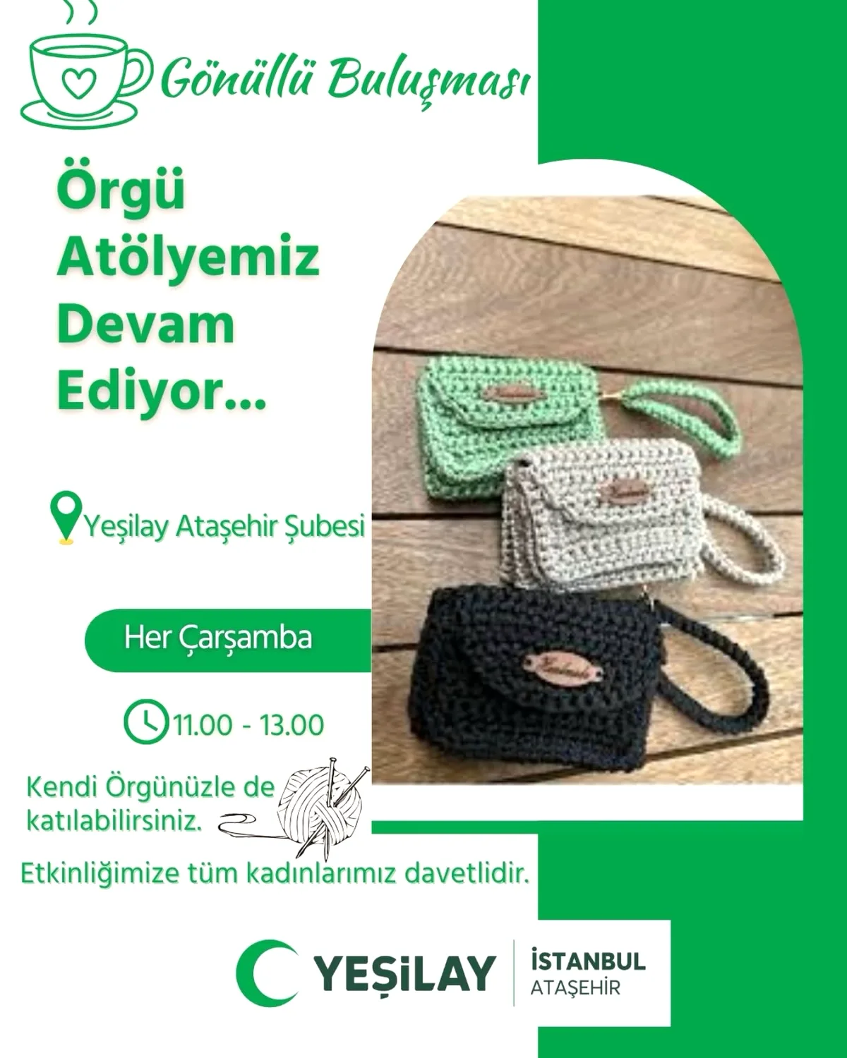 Kadınlar İçin Örgü Buluşması Yeniden Başlıyor Kadınlar İçin Örgü Buluşması Yeniden Başlıyor