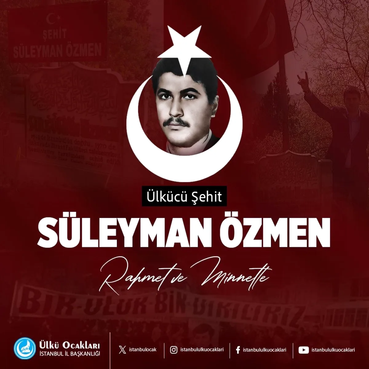 Bahçelievler Ülkü Ocakları'ndan Anma Mesajı Bahçelievler Ülkü Ocakları'ndan Anma Mesajı