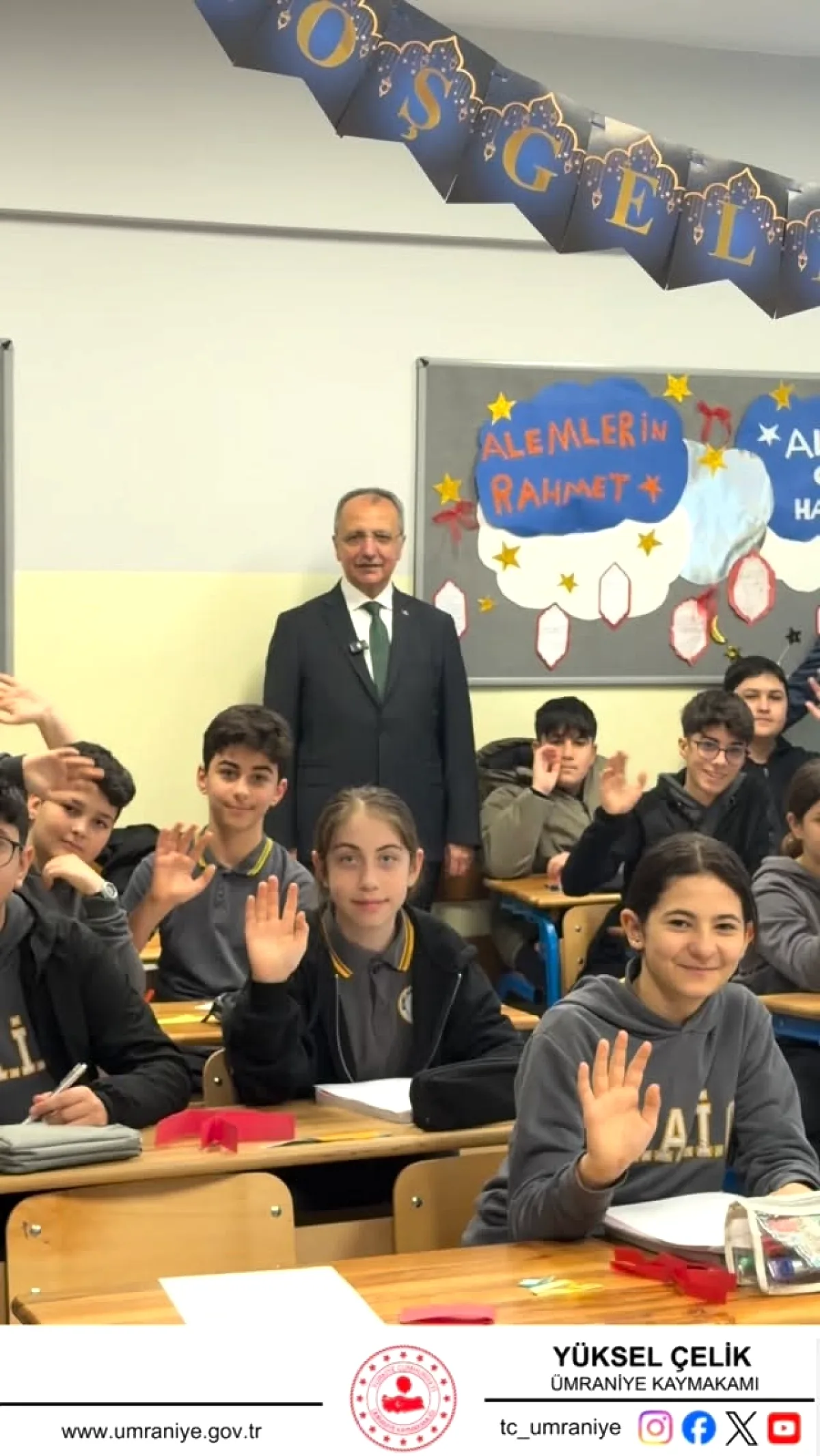 Ümraniye Kaymakamı Okul Ziyaretinde Öğrencilerle Buluştu Ümraniye Kaymakamı Okul Ziyaretinde Öğrencilerle Buluştu