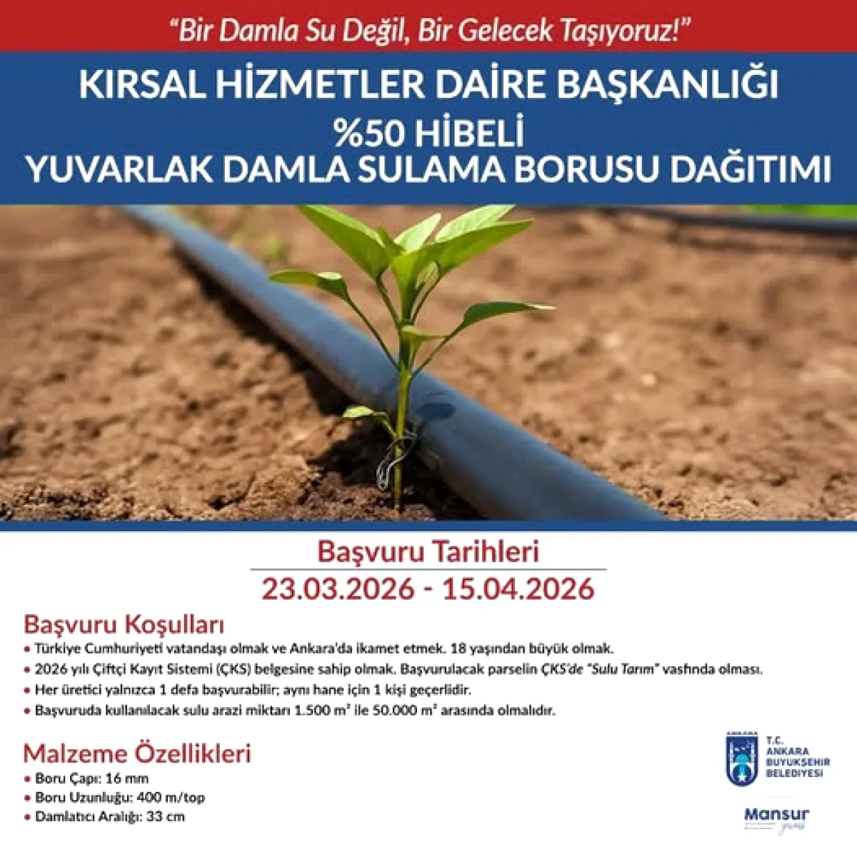 Ankara'daki Üreticilere Önemli Destek Başlıyor Ankara'daki Üreticilere Önemli Destek Başlıyor