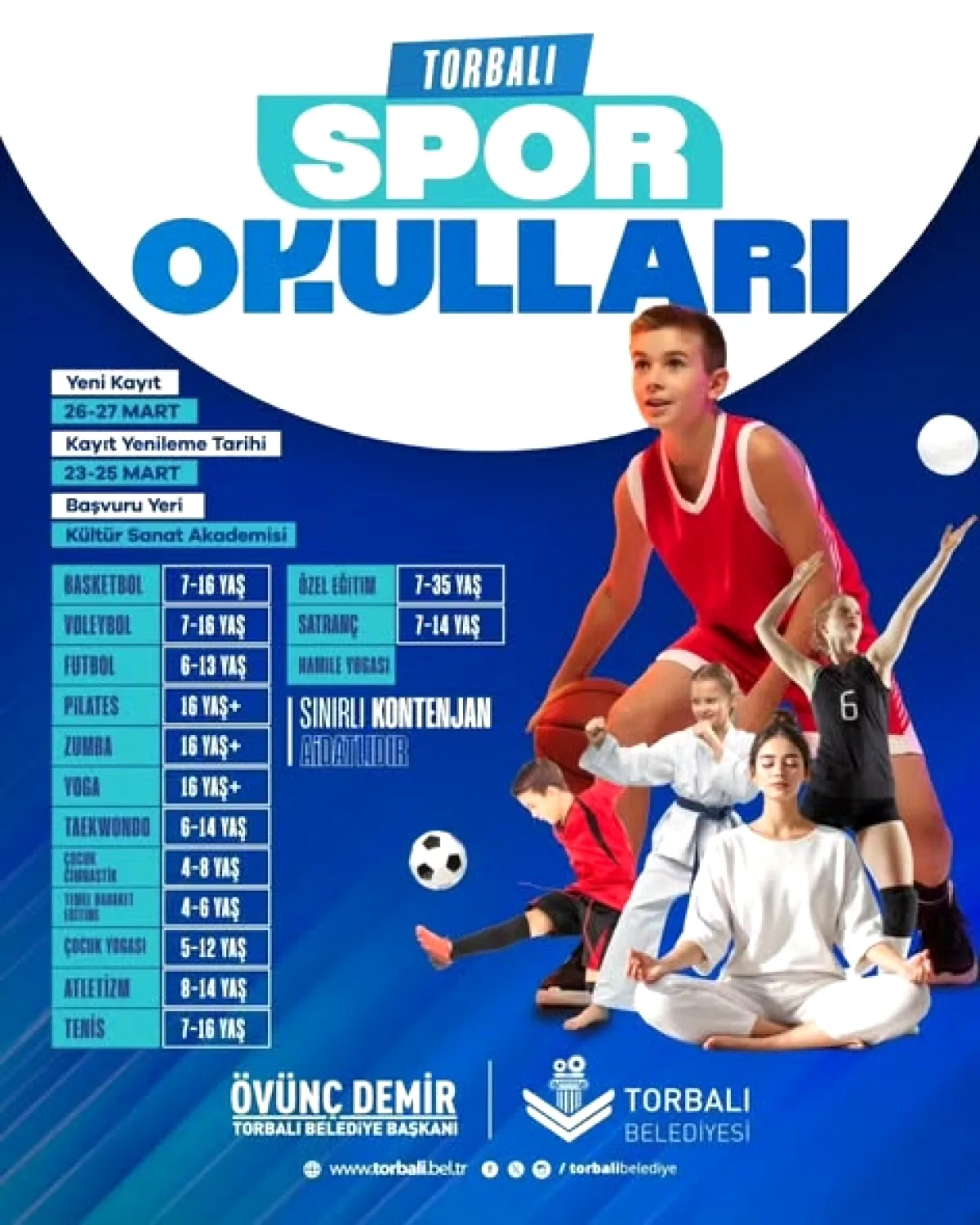 Torbalı'da Spor Okulları İçin Kayıt Dönemi Başlıyor Torbalı'da Spor Okulları İçin Kayıt Dönemi Başlıyor
