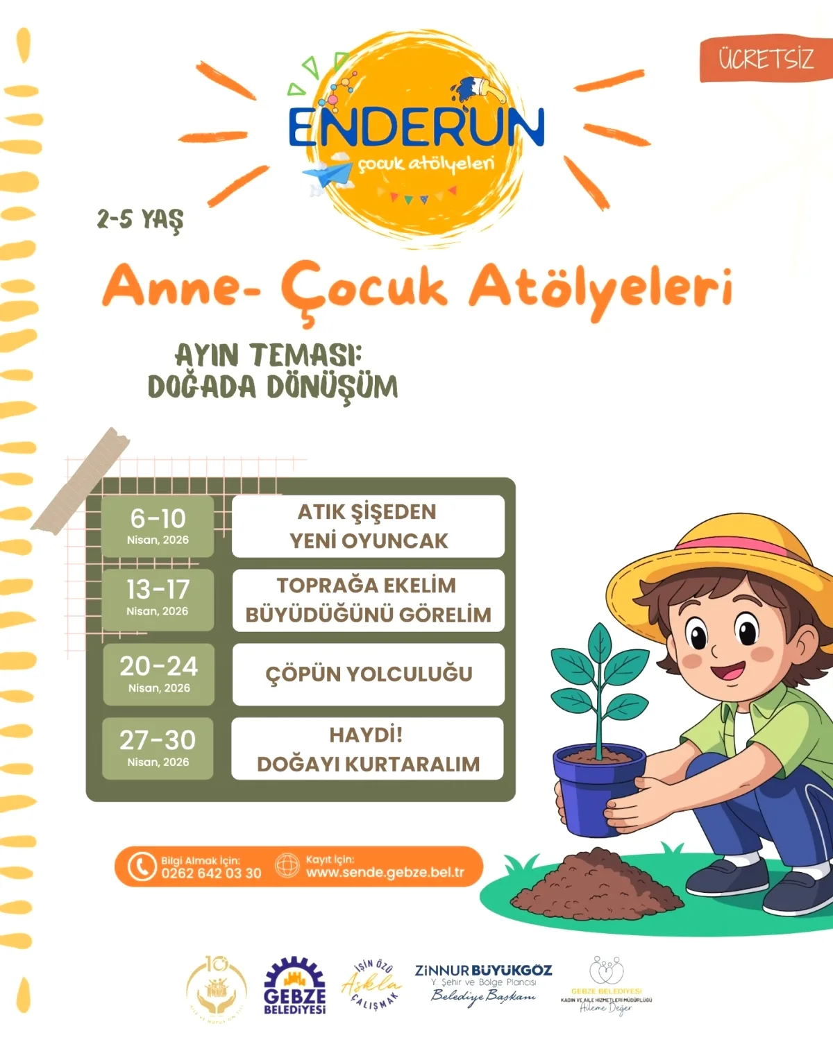 Gebze'de Anneler ve Çocuklar İçin Nisan Programı Belli Oldu Gebze'de Anneler ve Çocuklar İçin Nisan Programı Belli Oldu