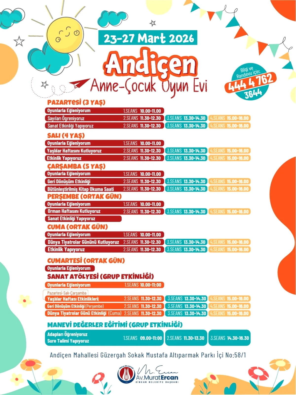 Sincan'da Anneler ve Çocukları İçin Haftalık Program Açıklandı Sincan'da Anneler ve Çocukları İçin Haftalık Program Açıklandı