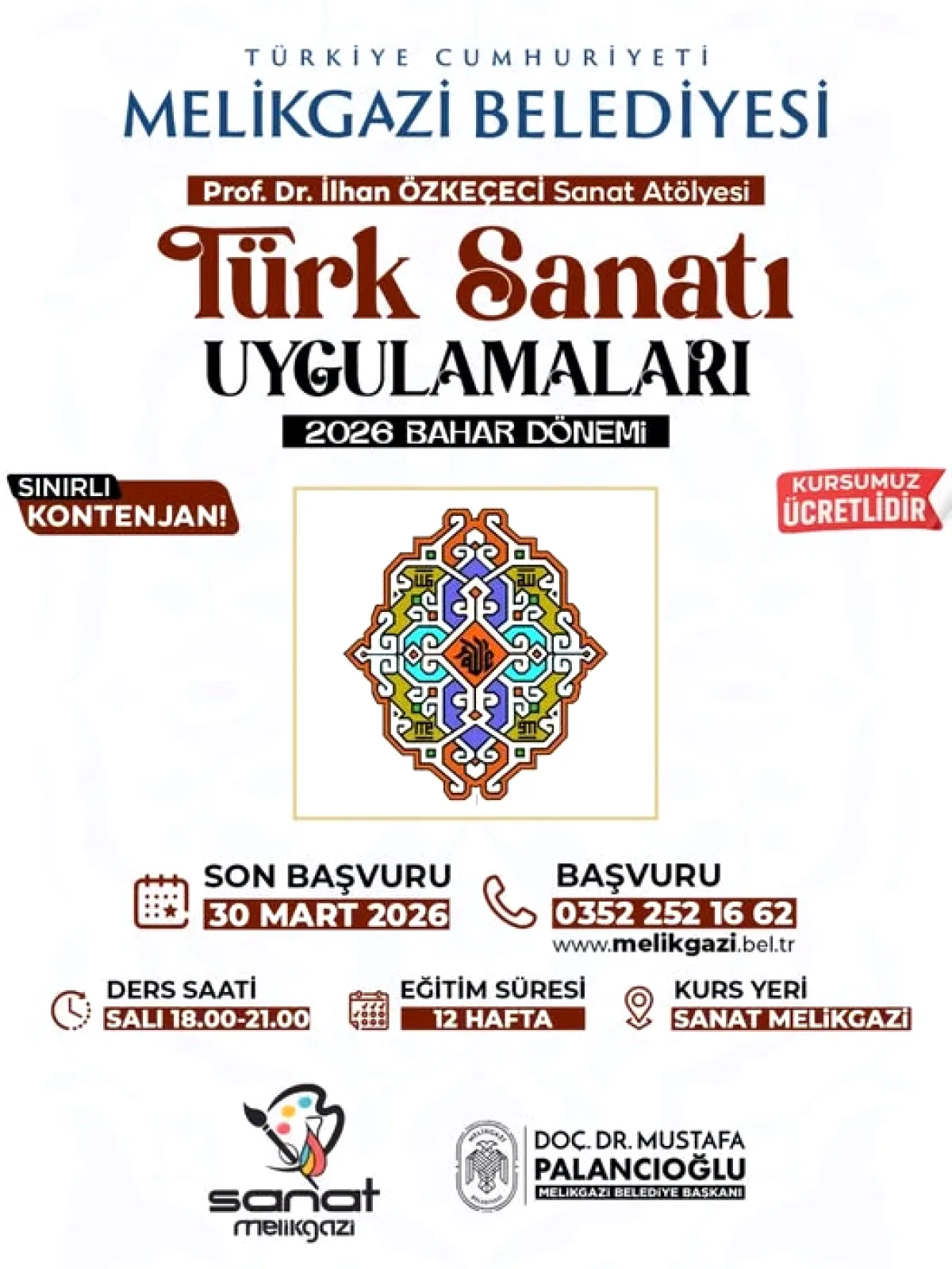 Melikgazi'de Sanat Zamanı: Özkeçeci Atölyesi Başvuruları Başladı Melikgazi'de Sanat Zamanı: Özkeçeci Atölyesi Başvuruları Başladı