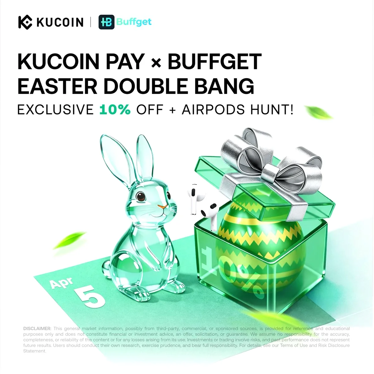 KuCoin Pay ve Buffget'ten Paskalya Fırsatı: İndirim ve AirPods 4 Çekilişi KuCoin Pay ve Buffget'ten Paskalya Fırsatı: İndirim ve AirPods 4 Çekilişi