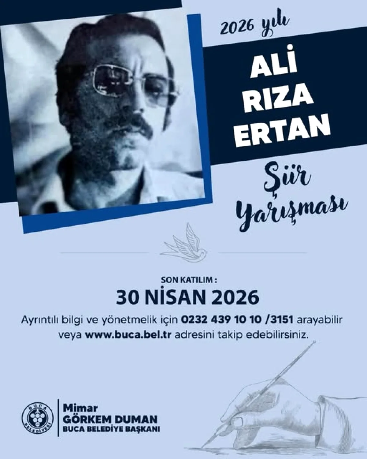 Ali Rıza Ertan Şiir Yarışması'na Son Başvuru 30 Nisan 2026 Ali Rıza Ertan Şiir Yarışması'na Son Başvuru 30 Nisan 2026