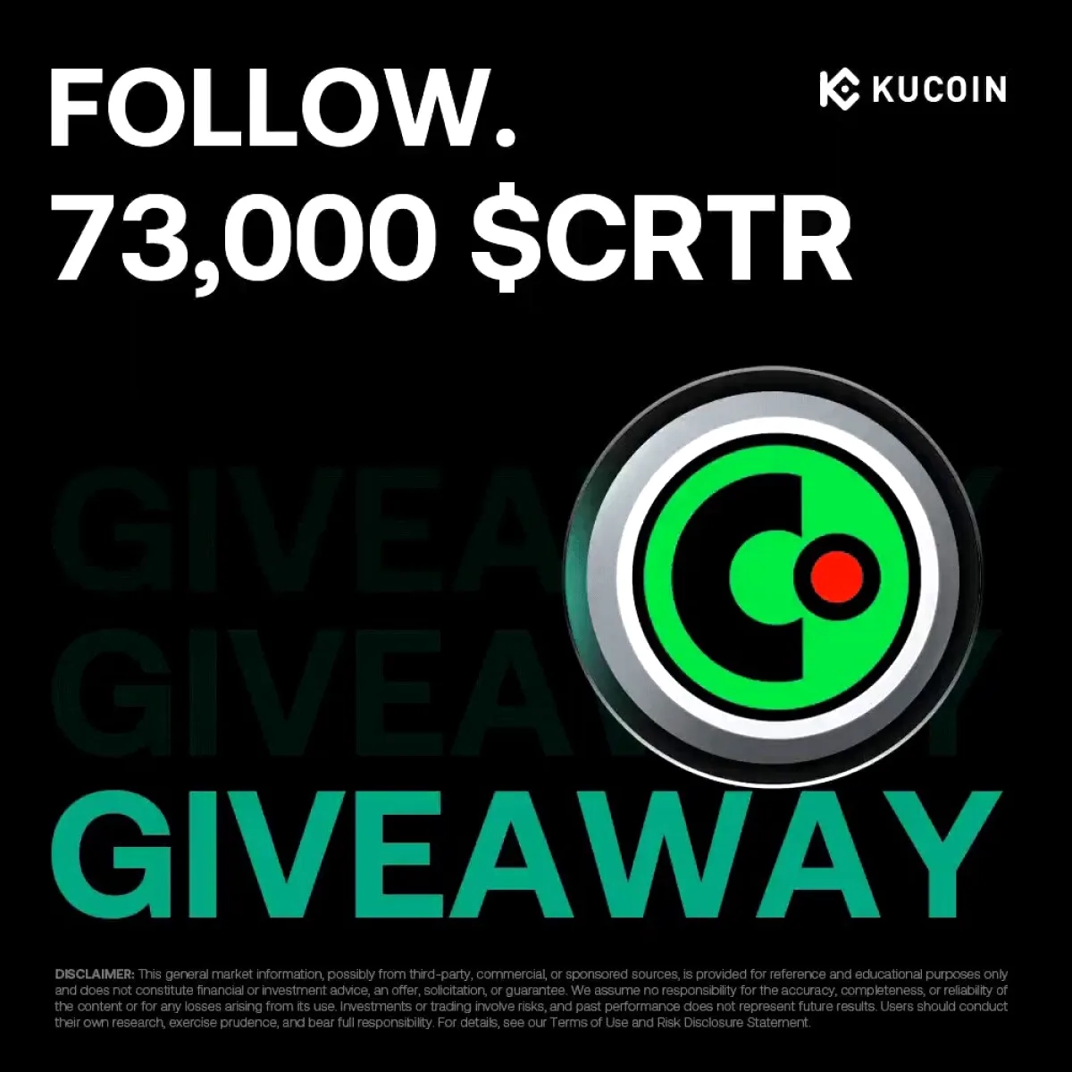 KuCoin CRTR Çekilişi: 100 Kazanan 73.000 Token Paylaşacak KuCoin CRTR Çekilişi: 100 Kazanan 73.000 Token Paylaşacak