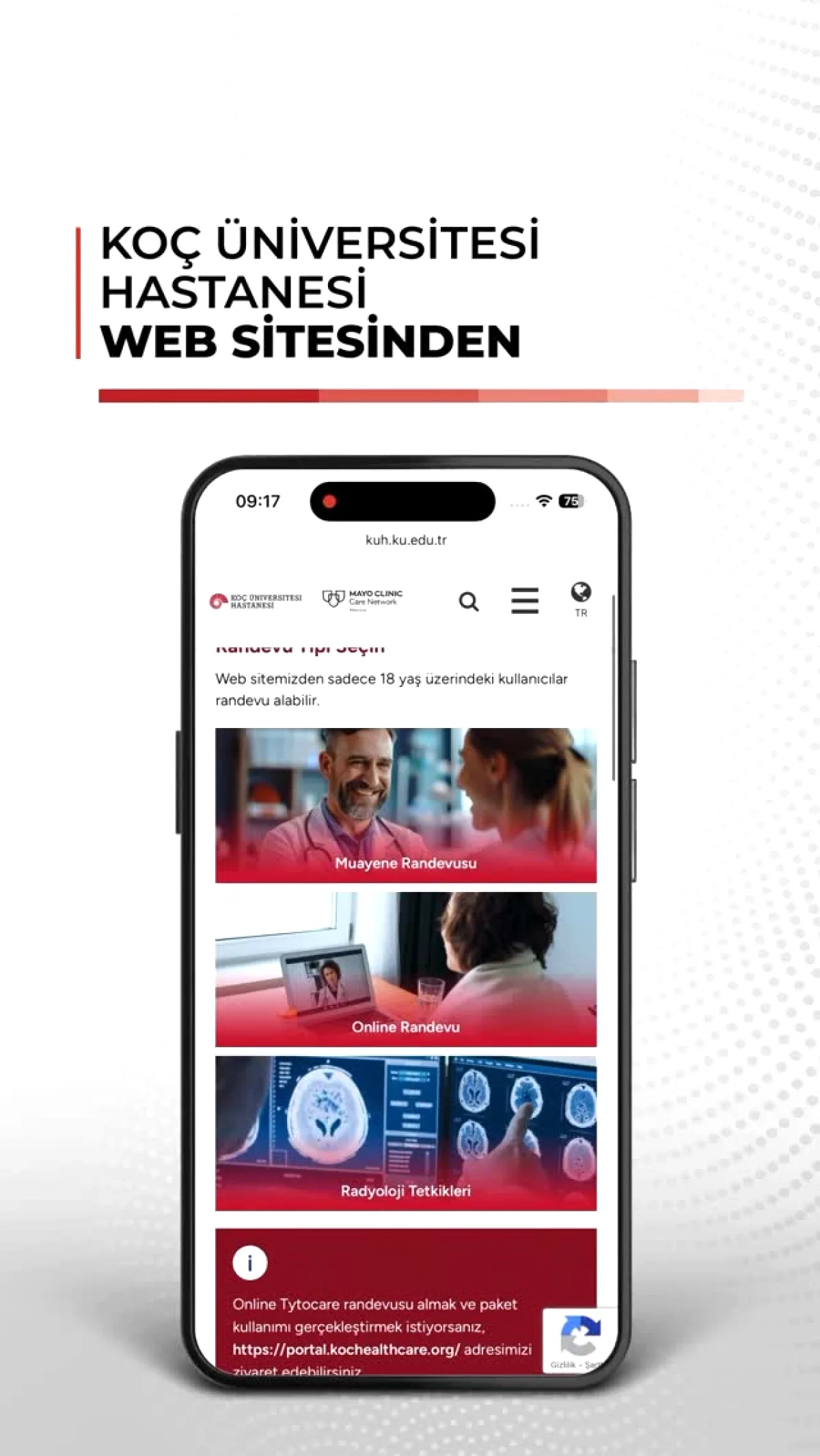 Koç Üniversitesi Hastanesi Radyoloji Randevuları Web Sitesine Taşındı Koç Üniversitesi Hastanesi Radyoloji Randevuları Web Sitesine Taşındı