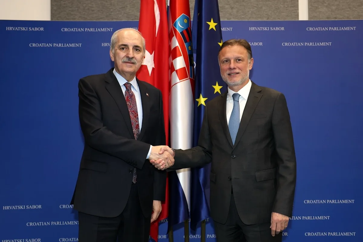 Numan Kurtulmuş, Zagreb'de Hırvatistan Meclis Başkanı Jandroković ile Görüştü Numan Kurtulmuş, Zagreb'de Hırvatistan Meclis Başkanı Jandroković ile Görüştü