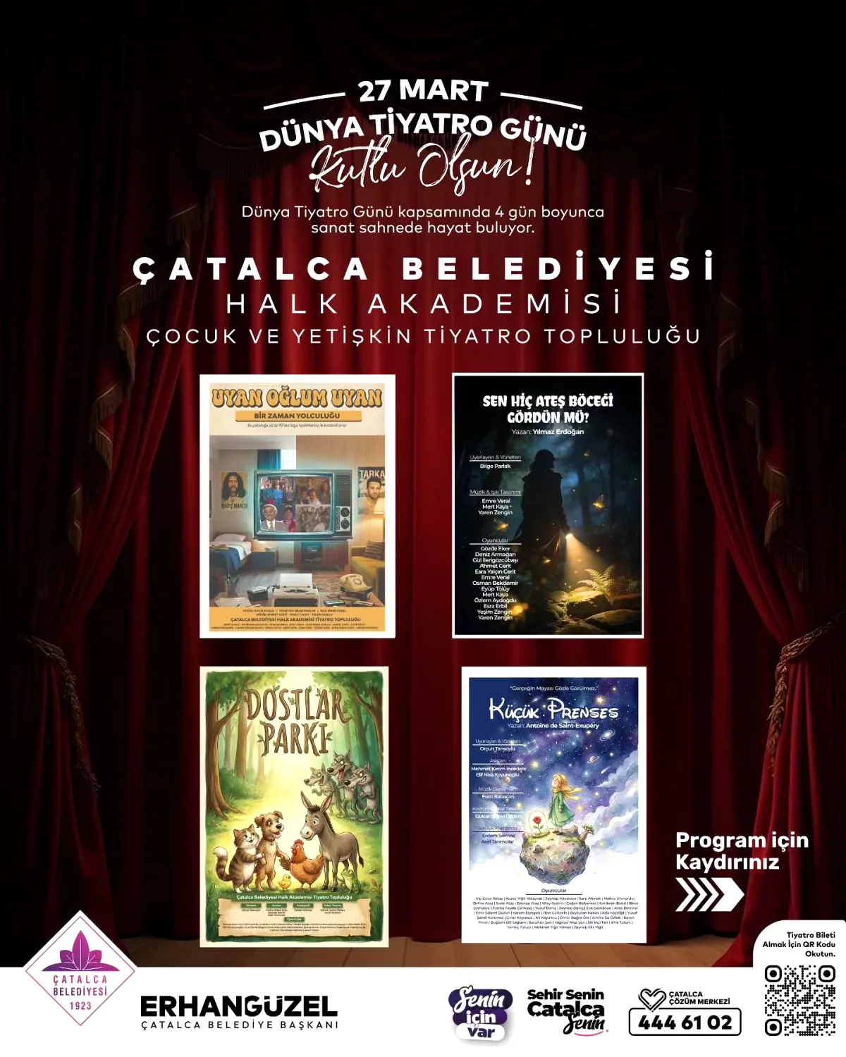 Çatalca'da Tiyatro Şöleni: 26-29 Mart'ta 4 Gün Boyunca 4 Farklı Oyun Çatalca'da Tiyatro Şöleni: 26-29 Mart'ta 4 Gün Boyunca 4 Farklı Oyun