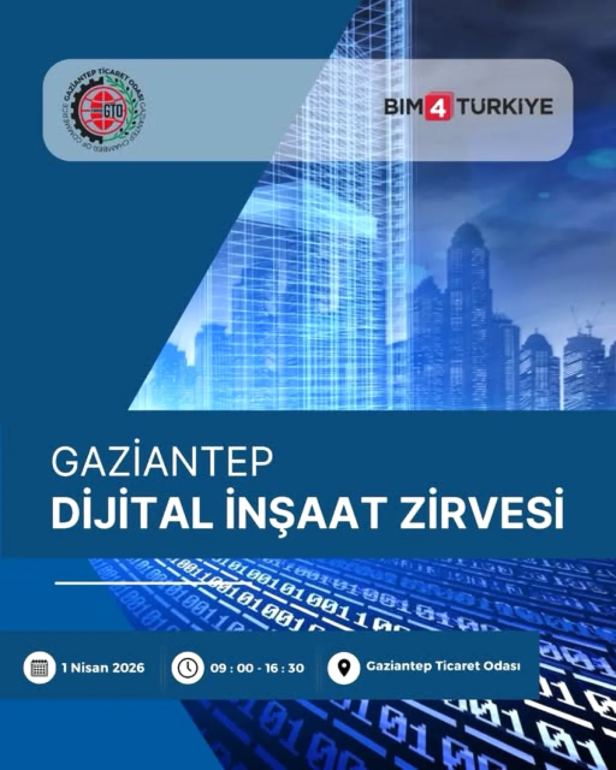 Gaziantep Dijital İnşaat Zirvesi: Sektörün Geleceği 1 Nisan'da Masaya Yatırılıyor Gaziantep Dijital İnşaat Zirvesi: Sektörün Geleceği 1 Nisan'da Masaya Yatırılıyor