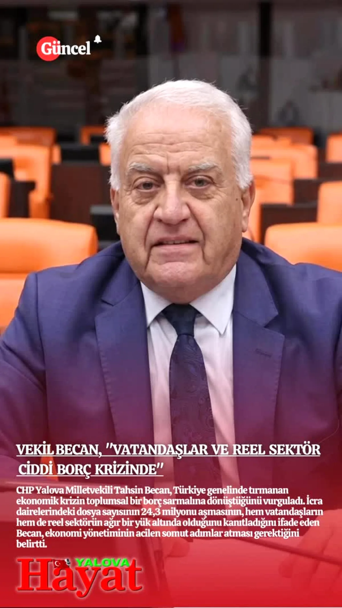 Yalova'dan Borç Krizine Uyarı: 24.3 Milyon Dosya, Vatandaşları ve Reel Sektörü Boğdu Yalova'dan Borç Krizine Uyarı: 24.3 Milyon Dosya, Vatandaşları ve Reel Sektörü Boğdu