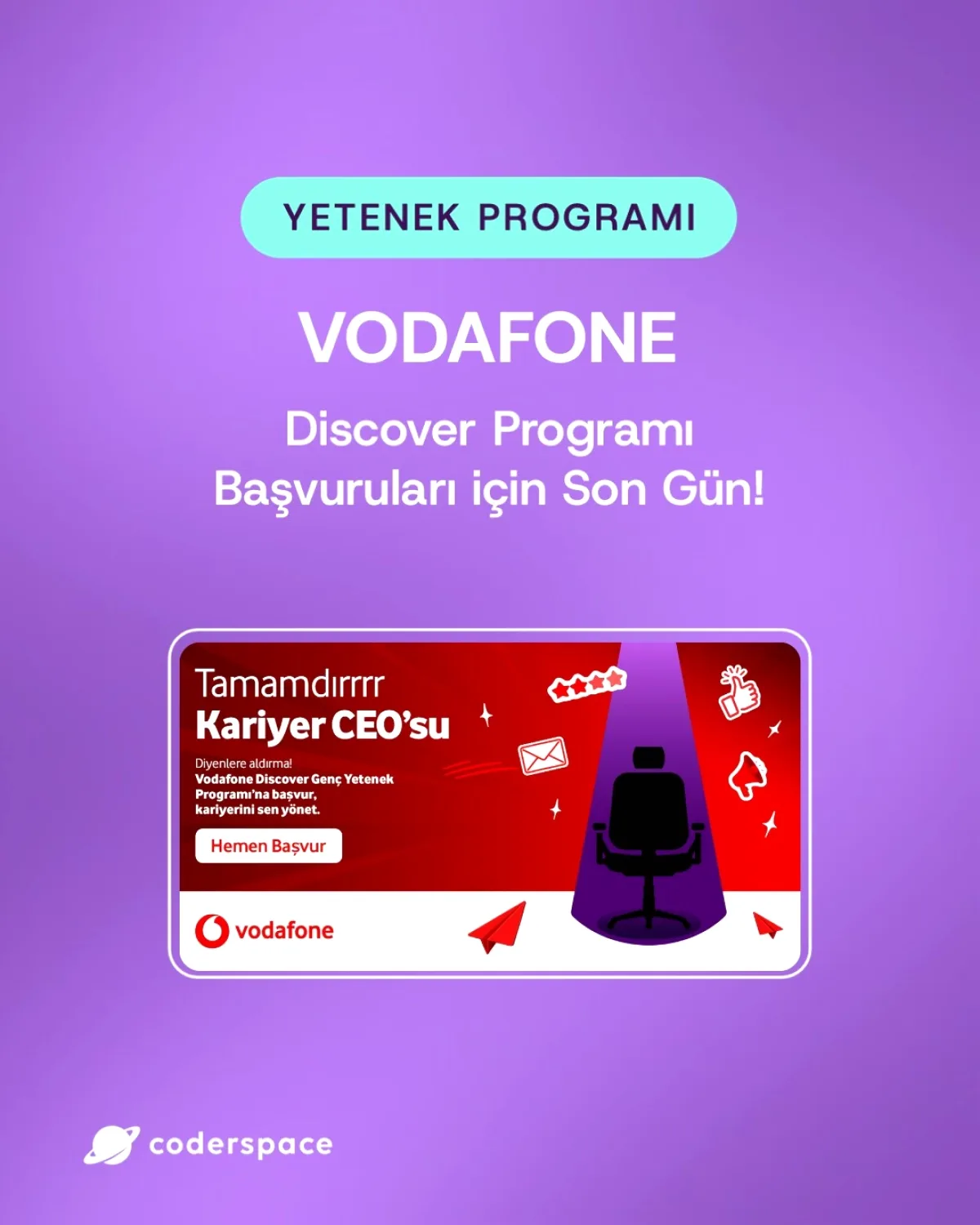 Vodafone Discover Genç Yetenek Programı: Bugün Son Başvuru Günü! Vodafone Discover Genç Yetenek Programı: Bugün Son Başvuru Günü!