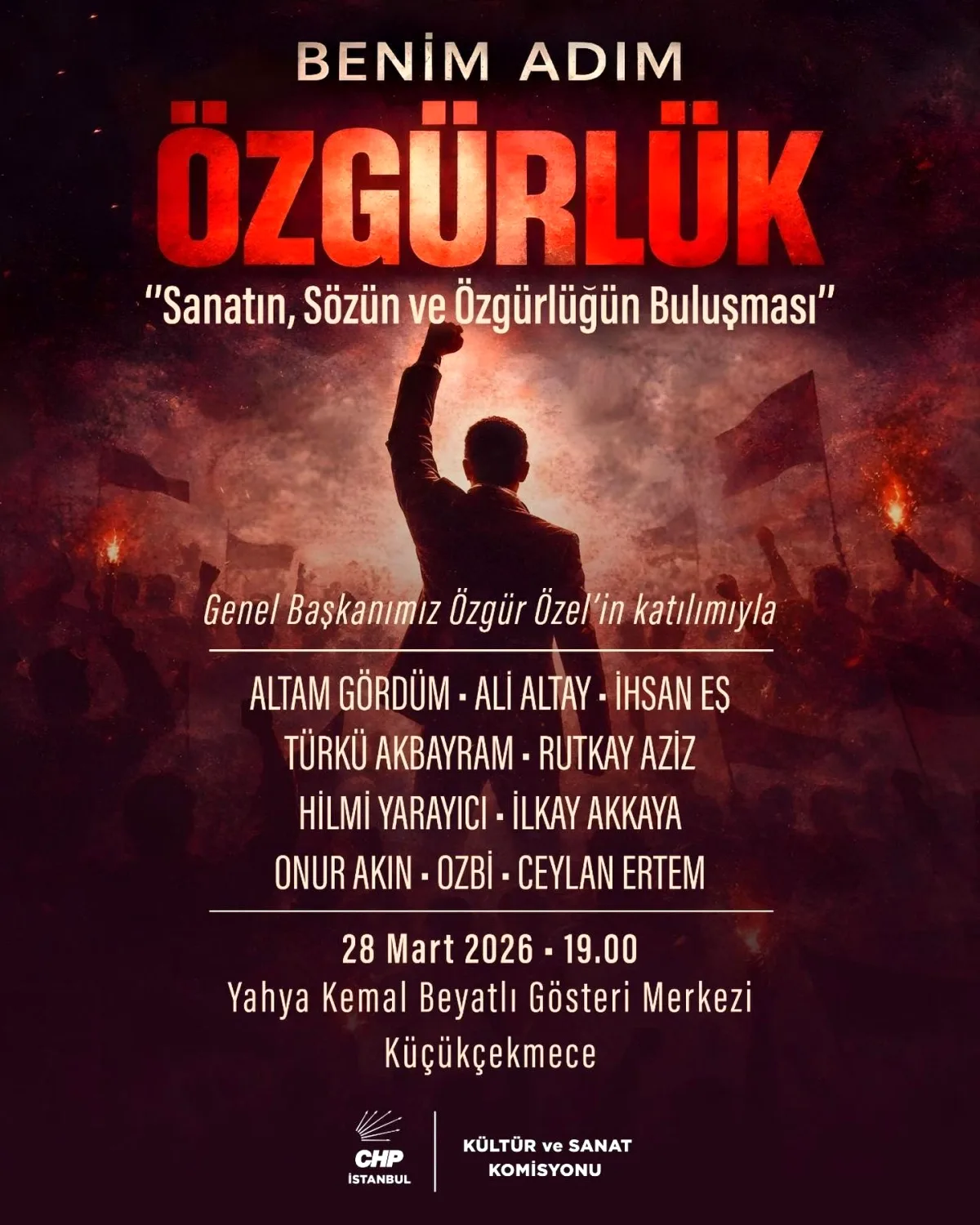 CHP Genel Başkanı Özgür Özel'in Ataşehir'deki Kültür ve Sanat Buluşmasına Davet CHP Genel Başkanı Özgür Özel'in Ataşehir'deki Kültür ve Sanat Buluşmasına Davet