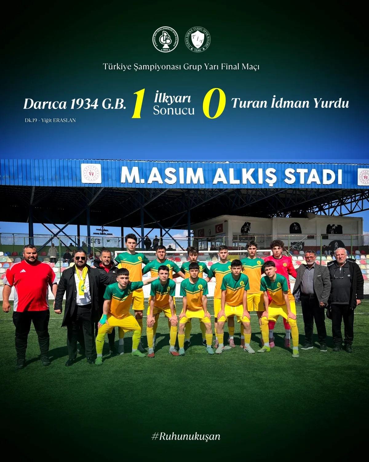 Darıca Gençlerbirliği, Turan İdman Yurdu'na İlk Yarıda Galip Geldi Darıca Gençlerbirliği, Turan İdman Yurdu'na İlk Yarıda Galip Geldi