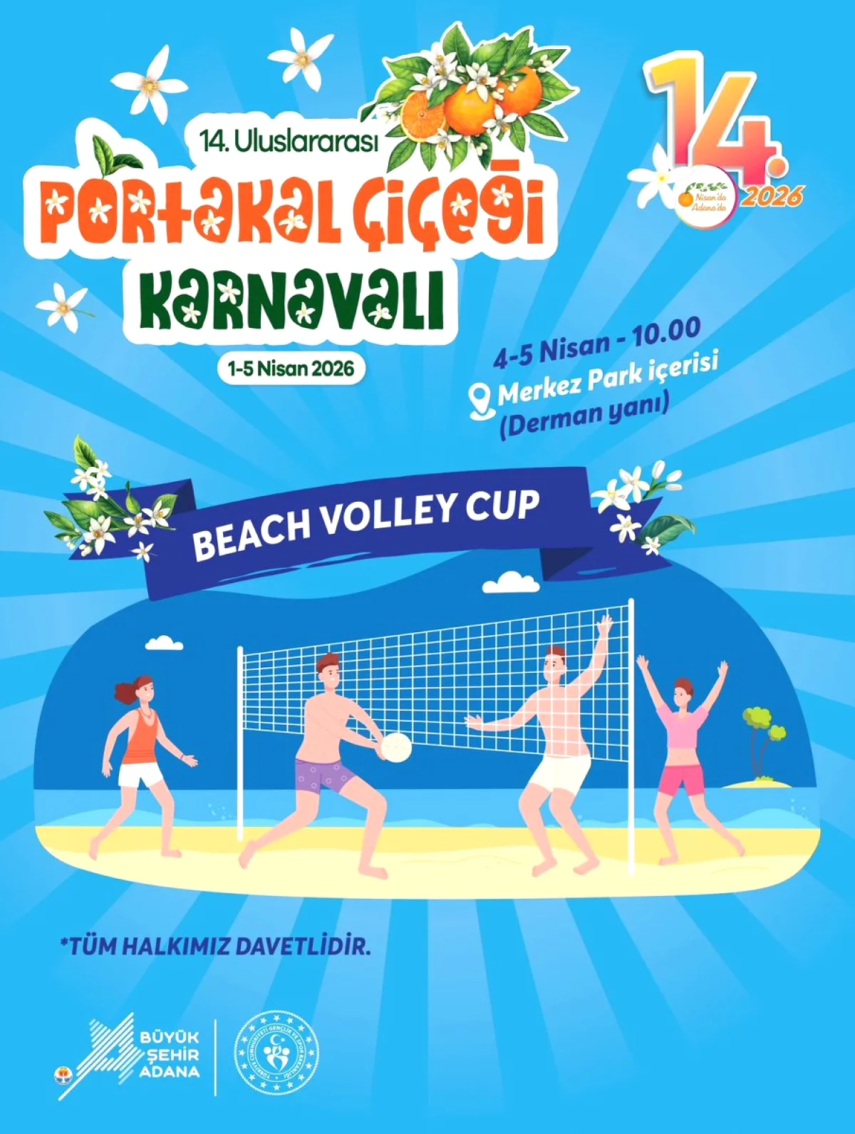 Adana'da Voleybol ve Karnavalın Buluşması: Beach Volley Cup 4-5 Nisan'da! Adana'da Voleybol ve Karnavalın Buluşması: Beach Volley Cup 4-5 Nisan'da!