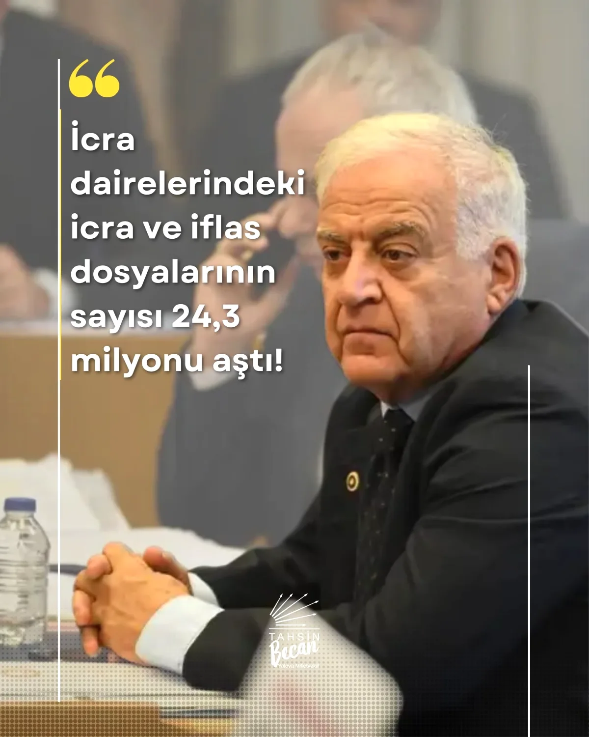 24,3 Milyon İcra Dosyası: Ekonomi Politikalarının Sonucu Mu? Yalova Milletvekili Uyarıda 24,3 Milyon İcra Dosyası: Ekonomi Politikalarının Sonucu Mu? Yalova Milletvekili Uyarıda