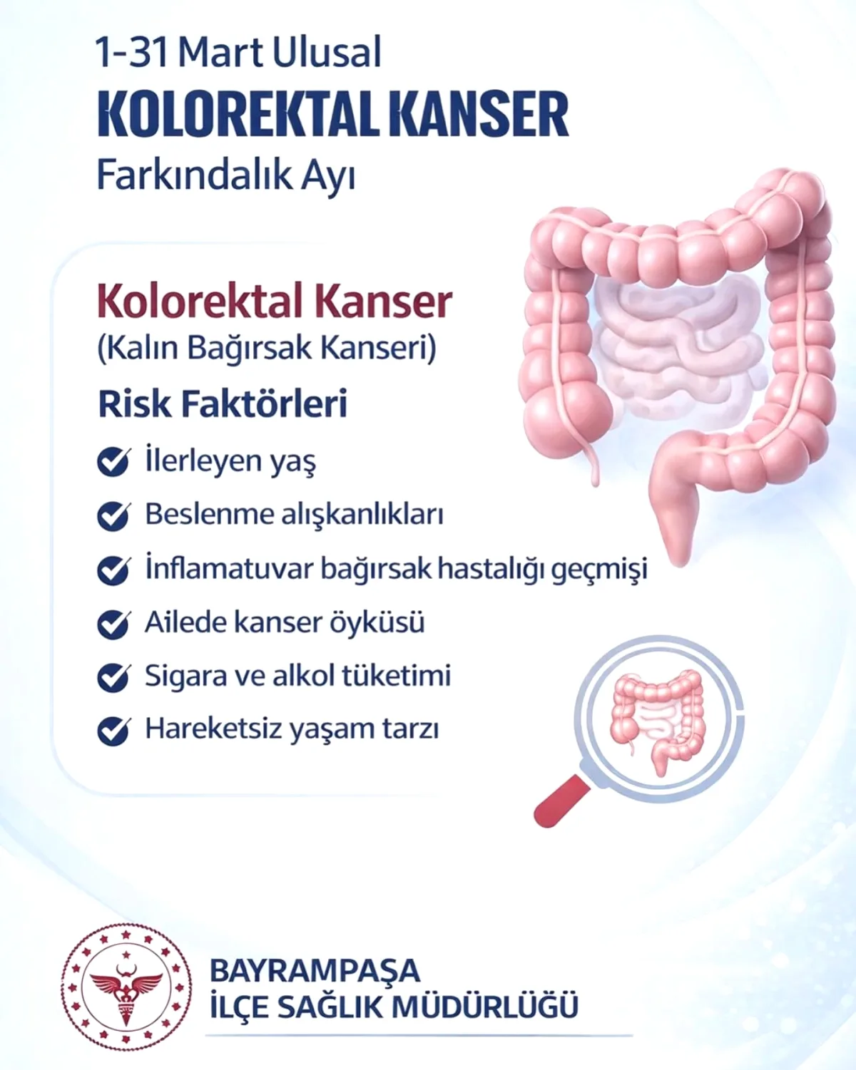Bayrampaşa'da Kolorektal Kanser Taraması: 50-70 Yaş Arasına Ücretsiz Test Bayrampaşa'da Kolorektal Kanser Taraması: 50-70 Yaş Arasına Ücretsiz Test