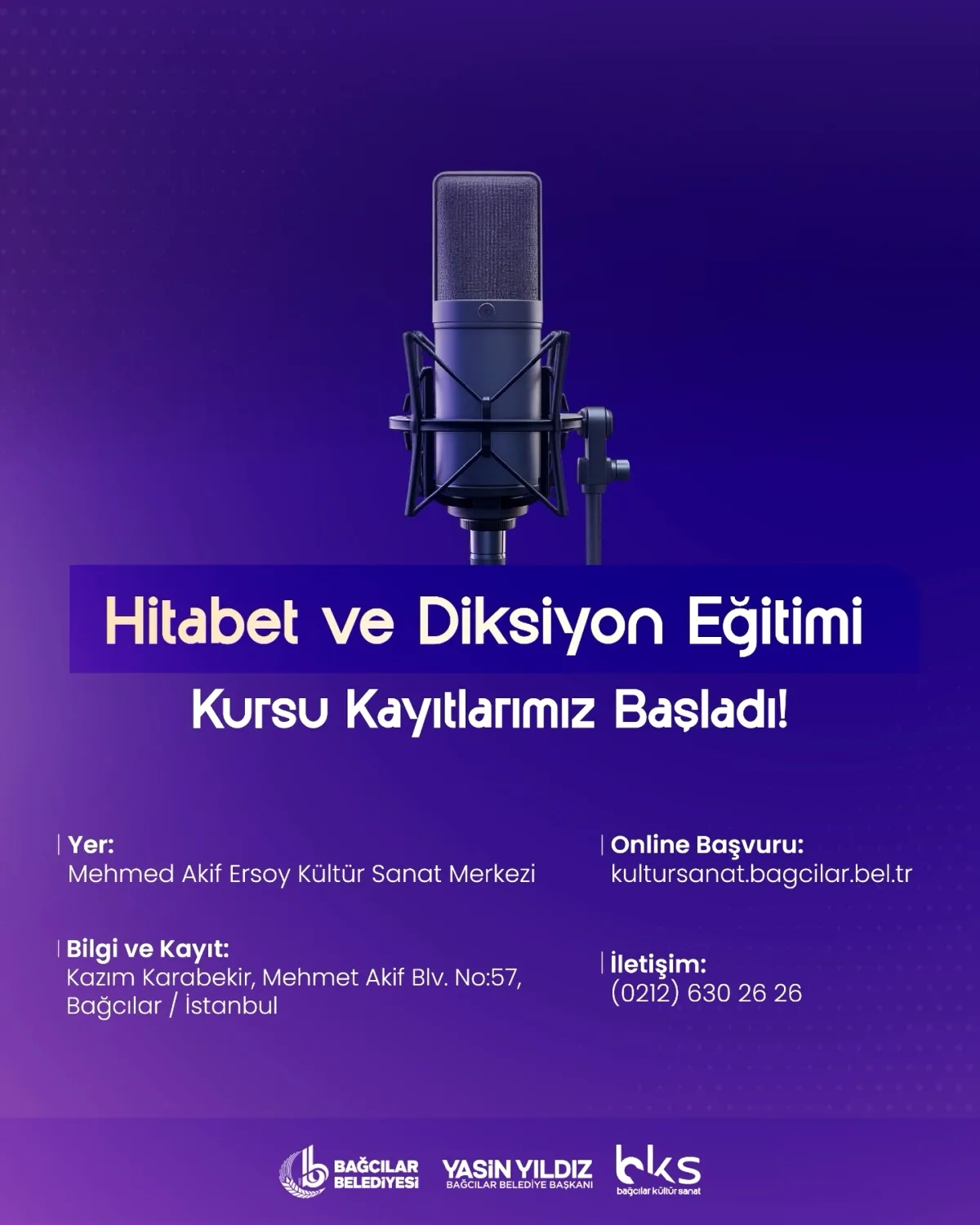 Bağcılar'da Hitabet ve Diksiyon Kursu Kayıtları Açıldı! Online Başvuru Detayları Bağcılar'da Hitabet ve Diksiyon Kursu Kayıtları Açıldı! Online Başvuru Detayları