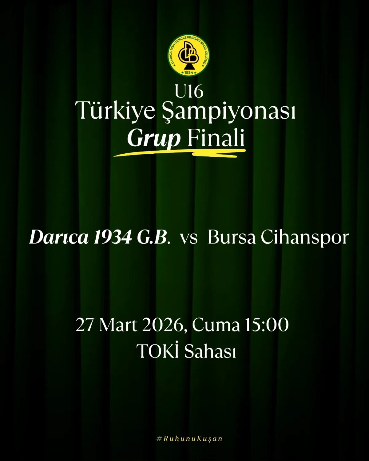 Darıca Gençlerbirliği U16, Grup Finalinde Cihanspor ile Karşılaşacak Darıca Gençlerbirliği U16, Grup Finalinde Cihanspor ile Karşılaşacak