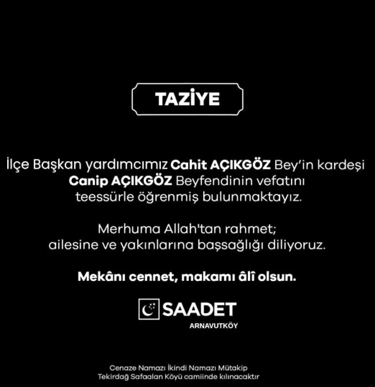 Arnavutköy'de Adalet Sofraları Iftarına Mesut Doğan Katıldı Arnavutköy'de Adalet Sofraları Iftarına Mesut Doğan Katıldı
