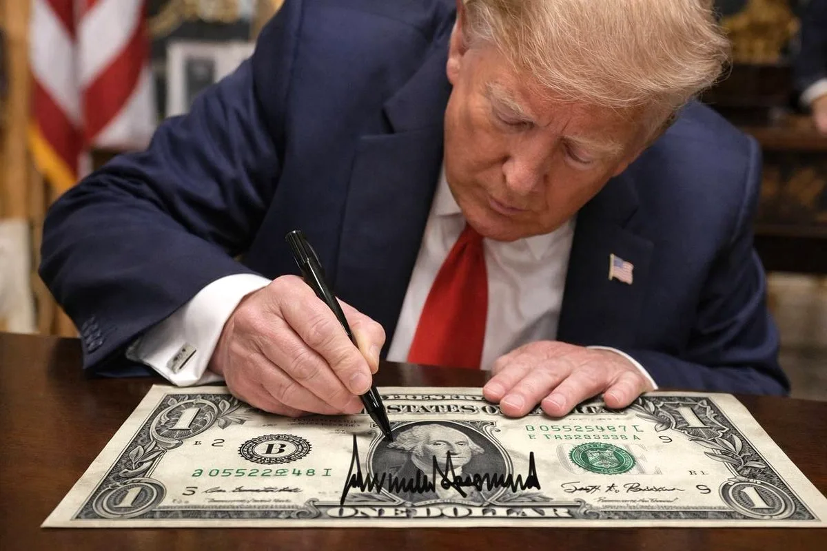 Trump İmzası Dolar Banknotlarında: Bir İlki Gerçekleştirdi Trump İmzası Dolar Banknotlarında: Bir İlki Gerçekleştirdi