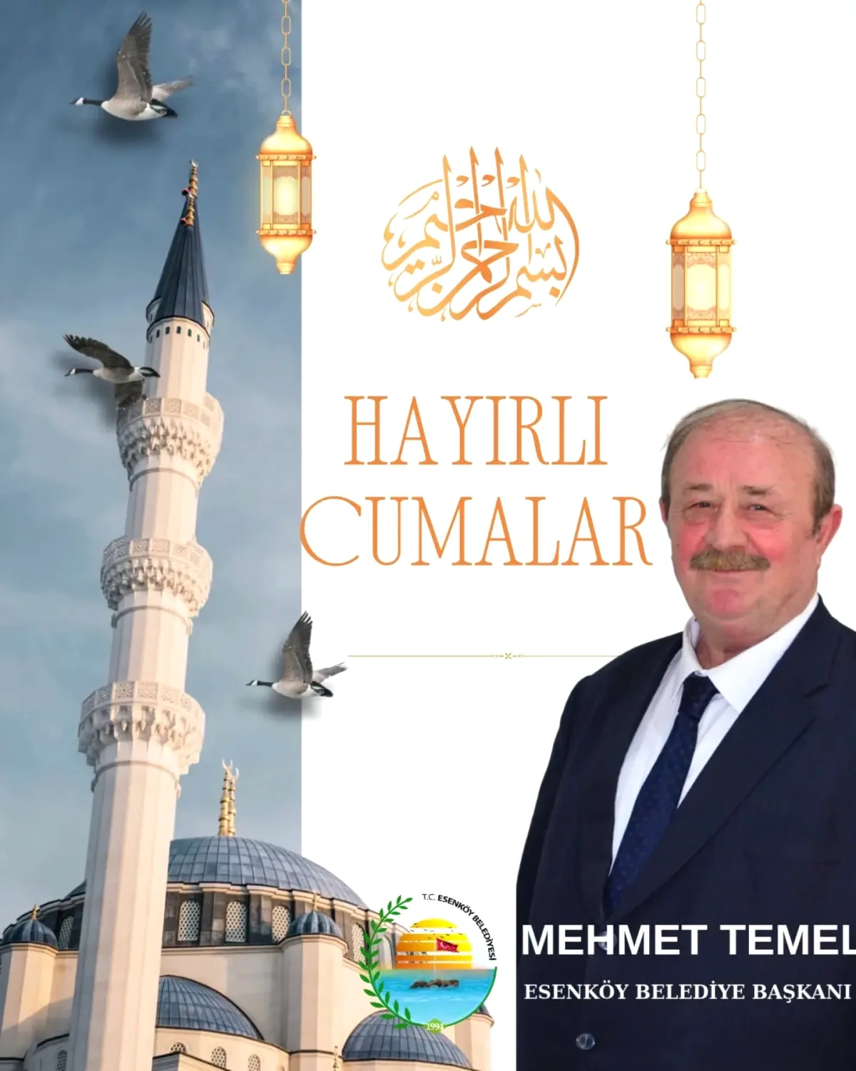 Esenköy Belediye Başkanı Mehmet Temel'den Bahar ve Cuma Kutlaması Esenköy Belediye Başkanı Mehmet Temel'den Bahar ve Cuma Kutlaması