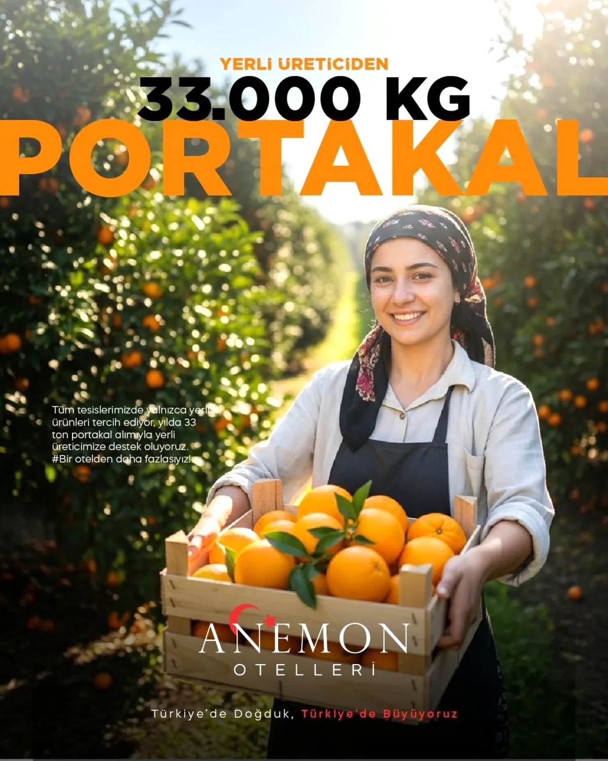 Anemon Otelleri Yerli Üreticiye 33 Bin Kilo Portakal Alıyor Anemon Otelleri Yerli Üreticiye 33 Bin Kilo Portakal Alıyor