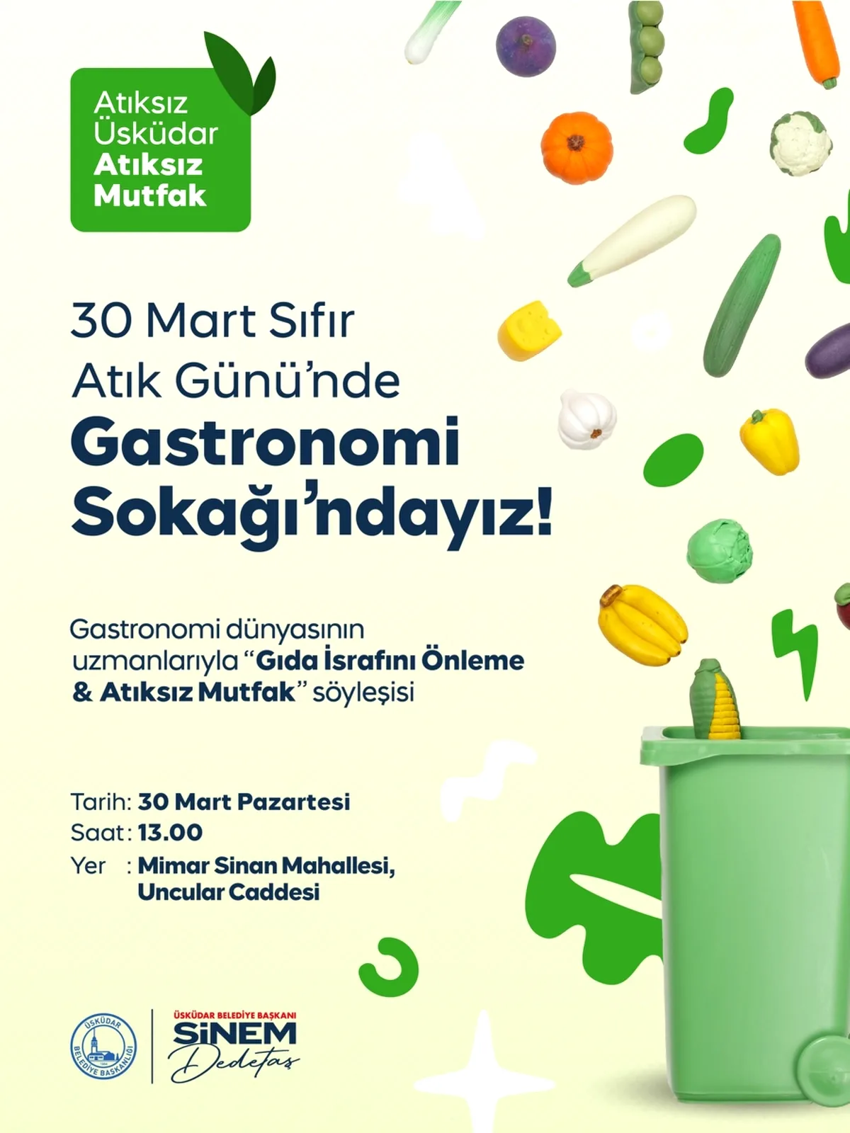 Üsküdar'da 30 Mart'ta Atıksız Mutfak Etkinliği Üsküdar'da 30 Mart'ta Atıksız Mutfak Etkinliği