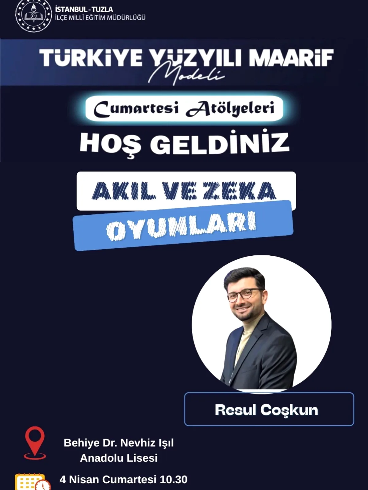 Tuzla'da Öğretmenler İçin Akıl ve Zeka Oyunları Atölyesi Düzenleniyor Tuzla'da Öğretmenler İçin Akıl ve Zeka Oyunları Atölyesi Düzenleniyor