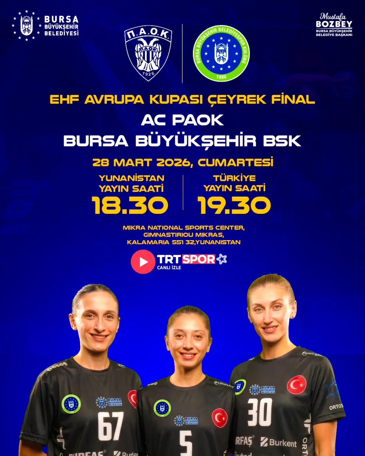Bursa Büyükşehir Belediyespor, Avrupa'da Çeyrek Final İçin Sahada Bursa Büyükşehir Belediyespor, Avrupa'da Çeyrek Final İçin Sahada