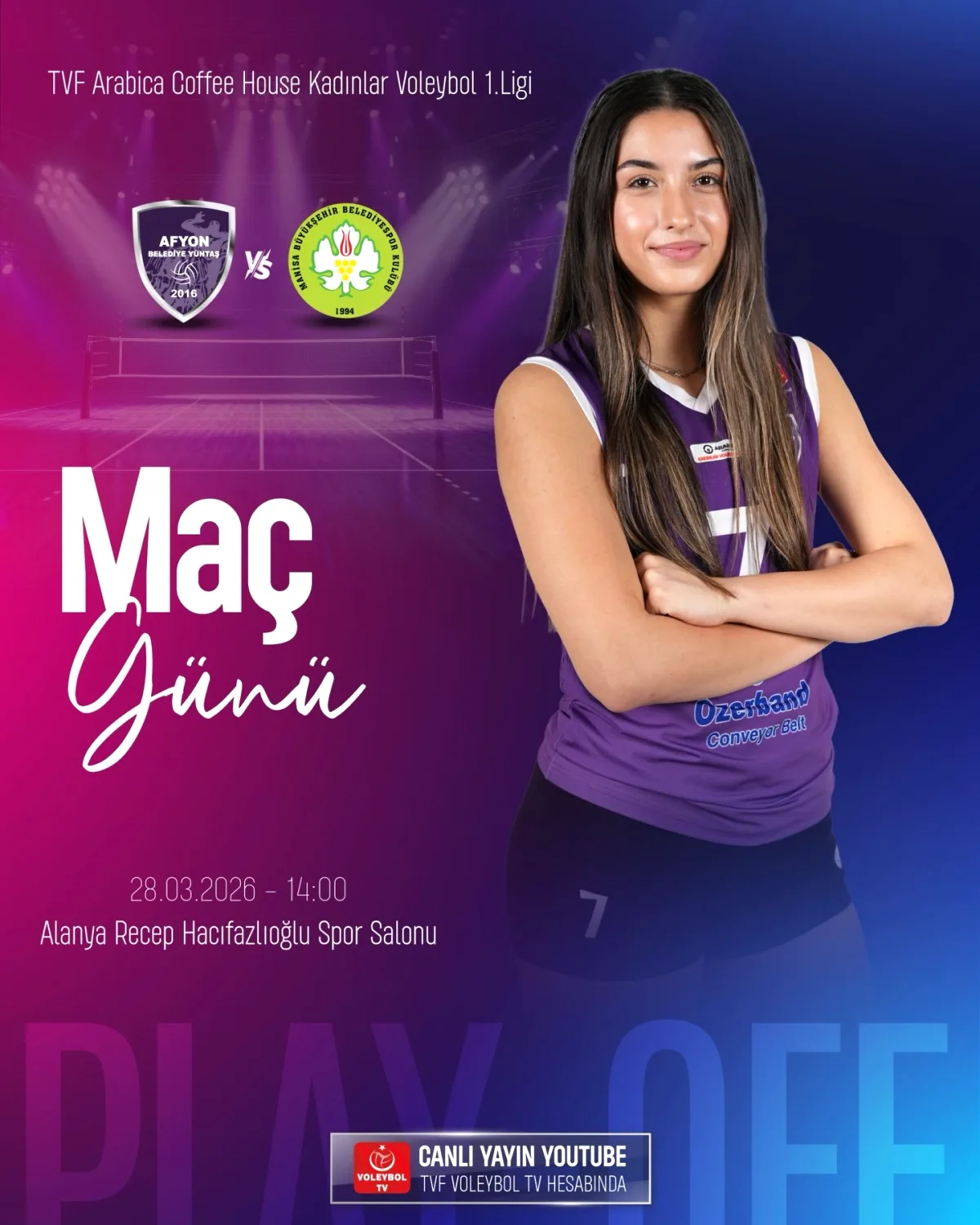 Afyon Belediye Yüntaş Voleybol Play Off'da Manisa İle Afyon Belediye Yüntaş Voleybol Play Off'da Manisa İle