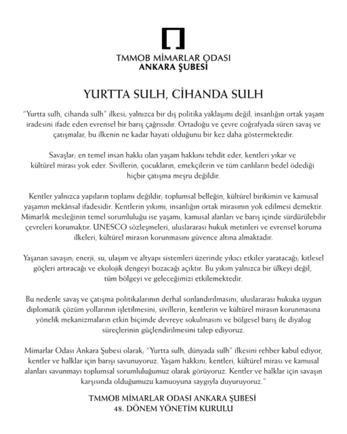 Mimarlar Odası Ankara'dan 8 Mart Kutlaması Mimarlar Odası Ankara'dan 8 Mart Kutlaması