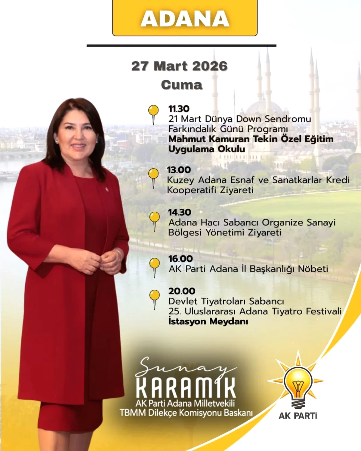 AK Parti Adana Milletvekili Sunay Karamık Hemşehrileriyle Buluşuyor AK Parti Adana Milletvekili Sunay Karamık Hemşehrileriyle Buluşuyor