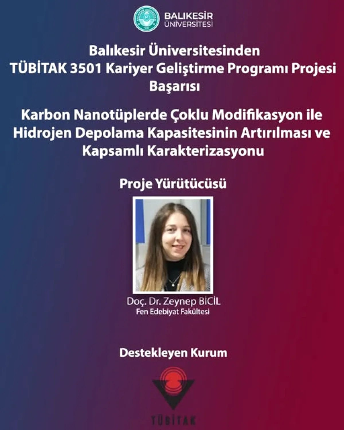 Balıkesir'den TÜBİTAK'a Hidrojen Enerjisi Projesi Balıkesir'den TÜBİTAK'a Hidrojen Enerjisi Projesi