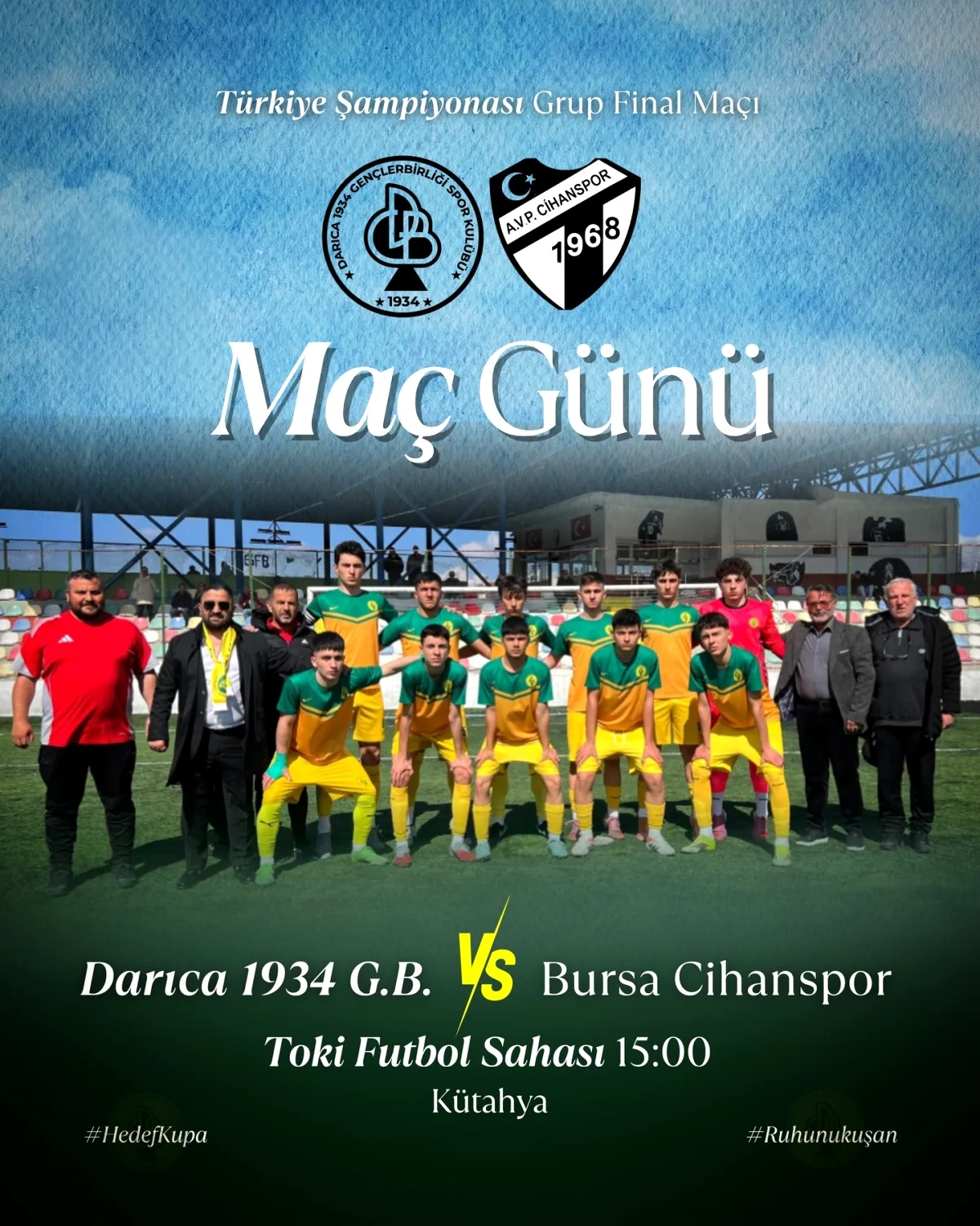 Darıca Gençlerbirliği, Bursa Cihanspor ile Grup Finalinde Sahne Alacak Darıca Gençlerbirliği, Bursa Cihanspor ile Grup Finalinde Sahne Alacak