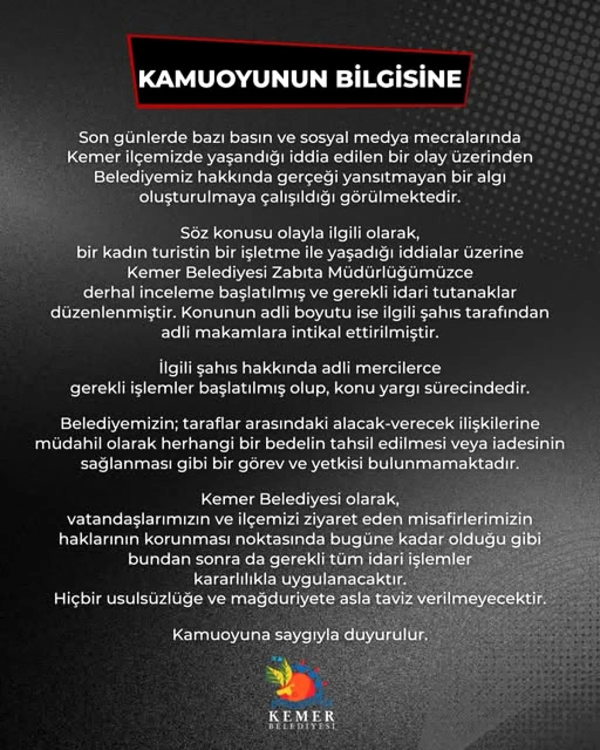 Antalya Kemer'de Turistin İddiaları Adli Süreçte Antalya Kemer'de Turistin İddiaları Adli Süreçte