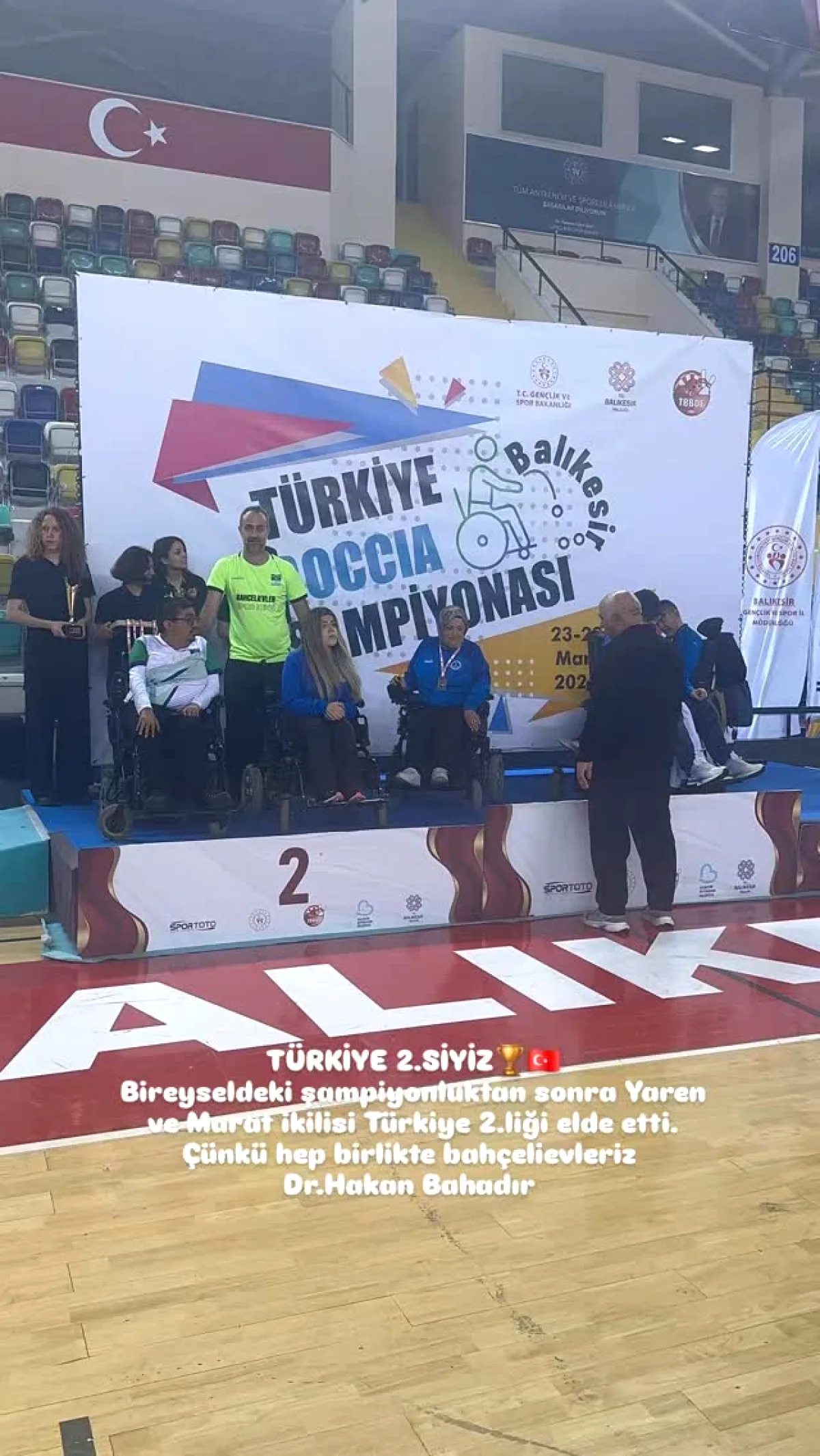 Yaren ve Murat Türkiye İkinciliğine Ulaştı Yaren ve Murat Türkiye İkinciliğine Ulaştı