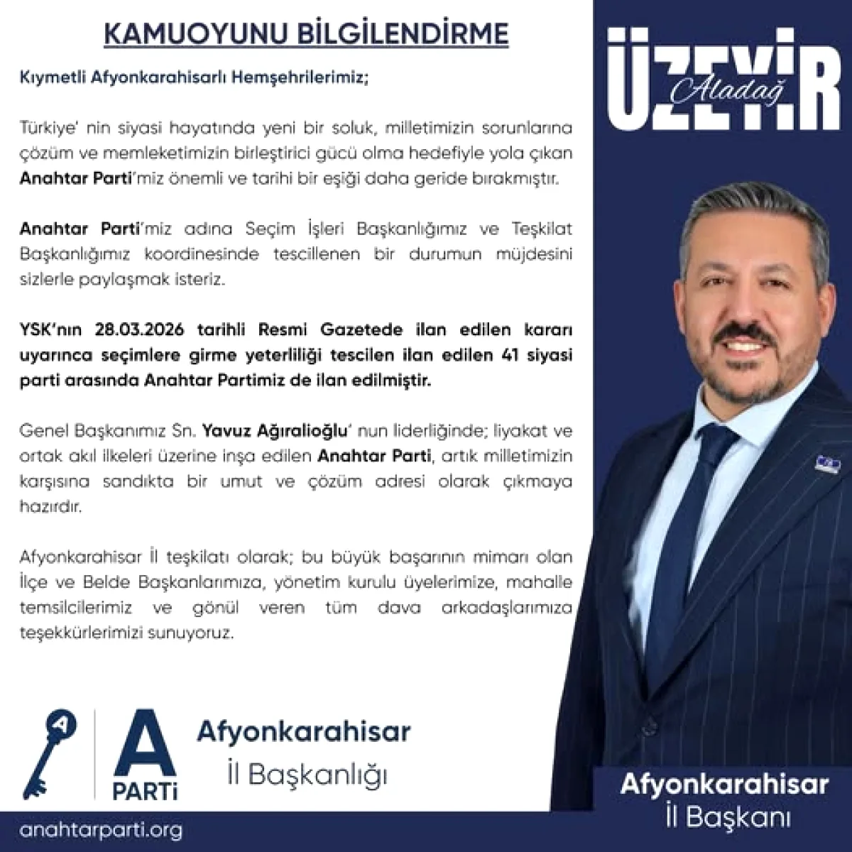 Anahtar Parti Seçimlere Girmeye Hak Kazandı: 41 Parti Arasında Anahtar Parti Seçimlere Girmeye Hak Kazandı: 41 Parti Arasında
