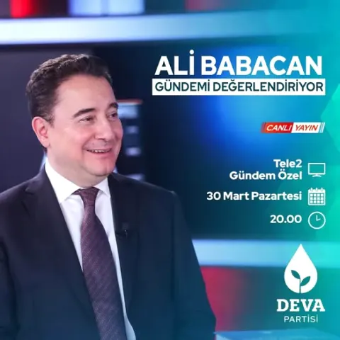 Ali Babacan, Bu Akşam Tele2 Haber'de Gündem Özel'de