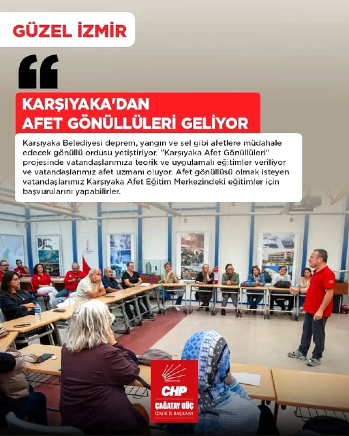 Karşıyaka'da Afet Gönüllüleri Yetişiyor: Başvuru Süreci Başladı Karşıyaka'da Afet Gönüllüleri Yetişiyor: Başvuru Süreci Başladı