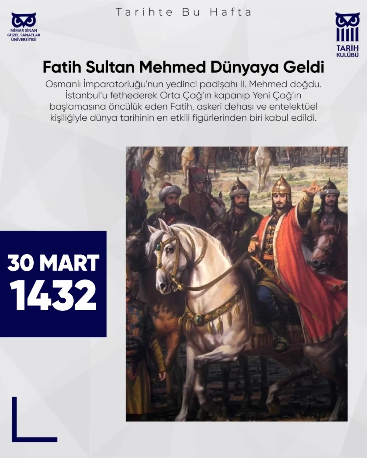 Tarihte Bu Hafta: 30 Mart - 5 Nisan Dönüm Noktaları Tarihte Bu Hafta: 30 Mart - 5 Nisan Dönüm Noktaları