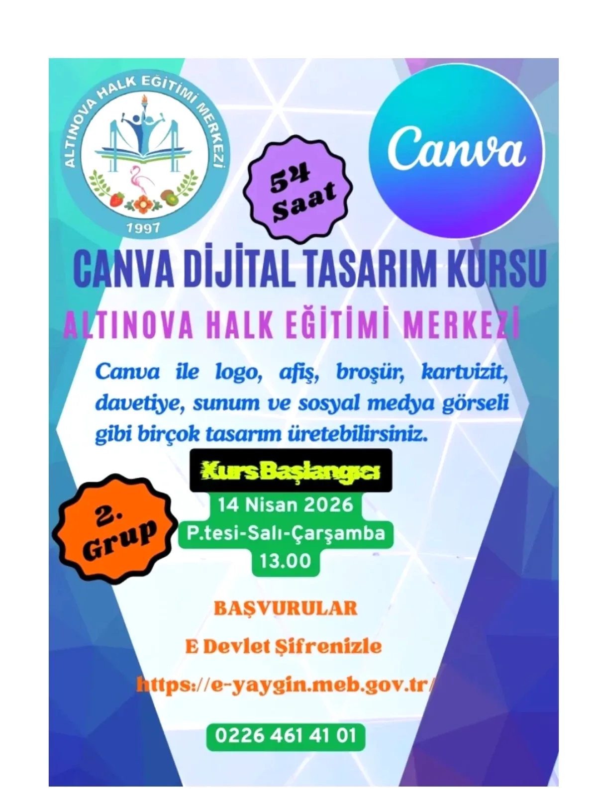 Altınova Halk Eğitim Merkezi'nde 2 Grup Kayıtları Devam Ediyor Altınova Halk Eğitim Merkezi'nde 2 Grup Kayıtları Devam Ediyor