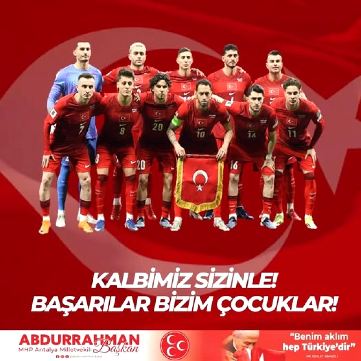 Abdurrahman Başkan'dan Milli Takıma Play-Off Finali Mesajı: 'Kalpimiz Sizinle' Abdurrahman Başkan'dan Milli Takıma Play-Off Finali Mesajı: 'Kalpimiz Sizinle'